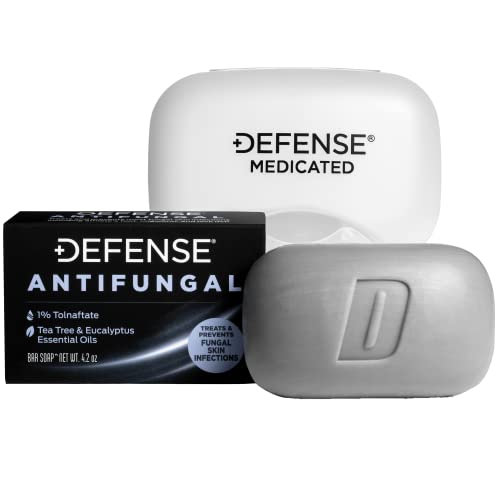 Defense Soap Peppermint Body Wash Shower Gel 8 Oz (Pack of 2), Peppermint Body Wipes 40 Count, & Defense Antifungal Medicated Bar Soap