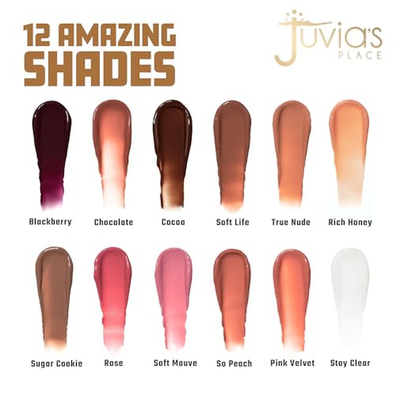 Juvia's Place Volumizing Gloss Sticks Black Berry - Shiny Luscious Lips with Nourshing Hydration, Plumping, Lip Plumper, Plumping Lip Balm, Hydrating Lip Gloss