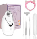 Kingsmile 3-in-1 Face Steamer with Stainless Steel Skin Kit & Aromatherapy - Compact Nano Steamer for Facial and Home SPA