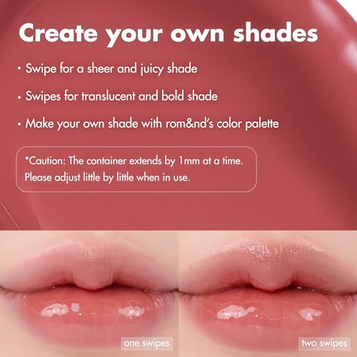 rom&nd GLASTING MELTING BALM 03 Sorbet Balm: K-Beauty Hydrating Tinted Lip Gloss for Crystal-Clear Water-Gloss Shine & Long-Lasting Comfort