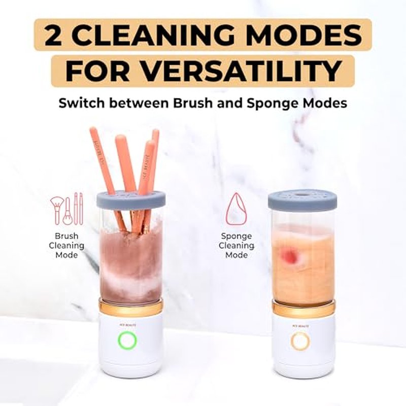 Ace Beaut? Premium Electric Makeup Brush Cleaner Machine, Automatic Sponge and Make Up Brush Cleaner, Rechargeable and Efficient Deep Cleaning Tool for Beauty Enthusiasts and Professionals