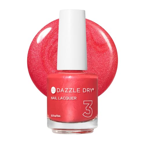 Dazzle Dry Nail Lacquer Step 3 Poolside Pink 0.5 Fl Oz - Long-Lasting Nail Polish