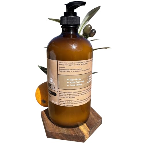 Grass-Fed Tallow & Raw Honey Body Lotion with Olive Oil and Citrus Vanilla Scent