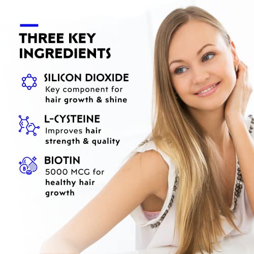 Hair Growth Vitamins for Women - Biotin 5000mcg Extended Release - Pack of 2 (60 Count)
