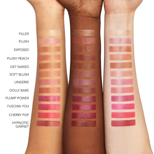 Sheer Glossy Lip Plump Serum - Get Naked Brown - 0.14 oz Buxom Plump Shot