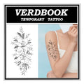 Waterproof Temporary Tattoos: 2-Sheet Tattoo Kit with Realistic Body Stickers, Semi-Permanent Tattoos for Adults Lasting 7-15 Days ? Safe for Men & Women, Blossom Journey