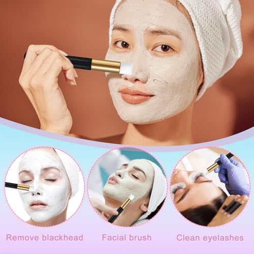 50PCS Lash Shampoo Bottles & Brush Set for Eyelash Care - Black