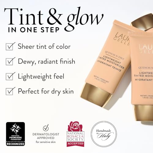 Hydrating Foundation with Hyaluronic Acid - Light Shade, Sheer to Light Coverage, Natural Glow Finish - Pack of 2 - Variation: Light / 1.76 Fl Oz