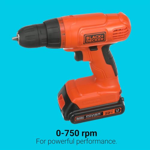 Cordless Drill Driver Kit with 100-Piece Bit Set - Drill Project Kit - Orange