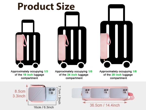 SS 2-in-1 Heat-Resistant Travel Hair Tool Case with Pink Variation