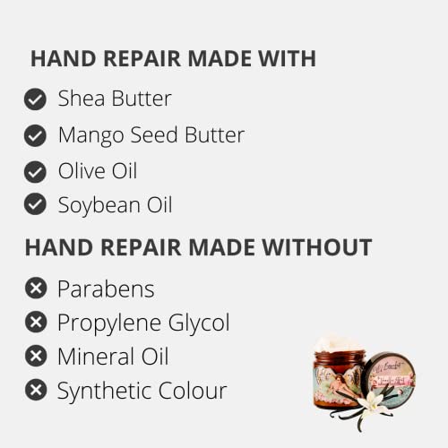 Barefoot Venus Shea Butter Hand Repair Cream - Vanilla Effect, 3oz, Dry Skin