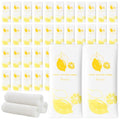 Moist Cotton Towel Bulk Moist Towelettes Individually Wrapped,White Towel Services,Refreshment Pre Moistened Towels for Dentist Travel Sport Party Hotel 200,Lemon