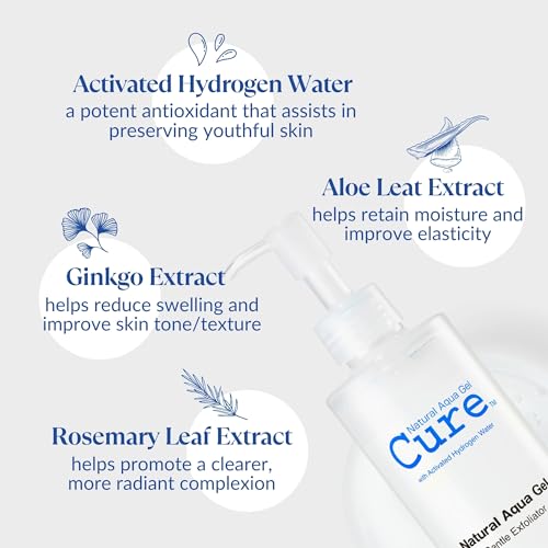 Aqua Gel Gentle Exfoliator 8.82 Fl Oz Pack of 2 for Sensitive Skin - Clear & Soft