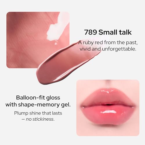 Unseen Balloon Tint ? Buildable Color, Long Lasting Glossy Lip Stain, Lightweight Lip Gloss (789 Small talk, 0.11 oz)