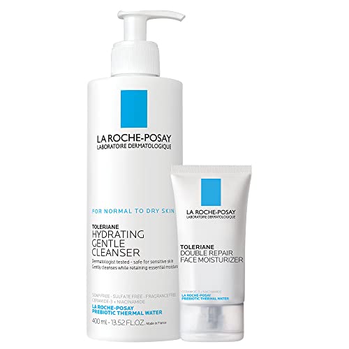 Gentle Facial Cleanser with Niacinamide - 7.44 Fl Oz Pack of 2 + Moisturizer Set