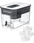 Waterdrop 22L Water Filter Dispenser with 4 NSF-Certified Filters - Black