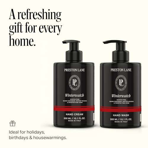 Preston Lane Hand Soap & Lotion Set, Winterwatch Scent ? Hydrating Hand Wash and Moisturizing Hand Cream Duo | Clean Ingredients, Vegan & Cruelty Free Bathroom and Kitchen Essentials Gift Set