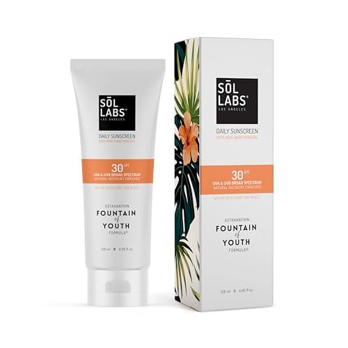 SOL LABS Mineral Sunscreen SPF 30 Face & Body - Lightweight, Hydrating Daily Moisturizer - No White Cast - Anti-Aging Formula with Niacinamide, Zinc Oxide - Reef Safe Korean Skin Care - 4oz