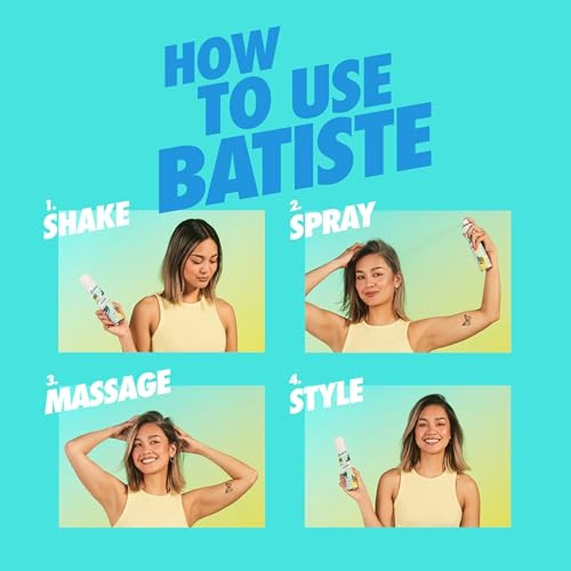 Batiste Dry Shampoo, Fresh Fragrance, Refresh Hair and Absorb Oil Between Washes, Waterless Shampoo for Added Hair Texture and Body, 5.71 oz