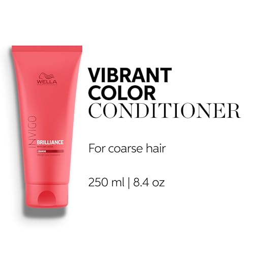 Wella Professionals Invigo Brilliance Conditioner for Coarse Hair | Intense Color Protection & Maintains Vibrancy