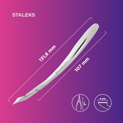 STALEKS PRO Expert 80 Professional 9mm Cuticle Nippers for Manicure