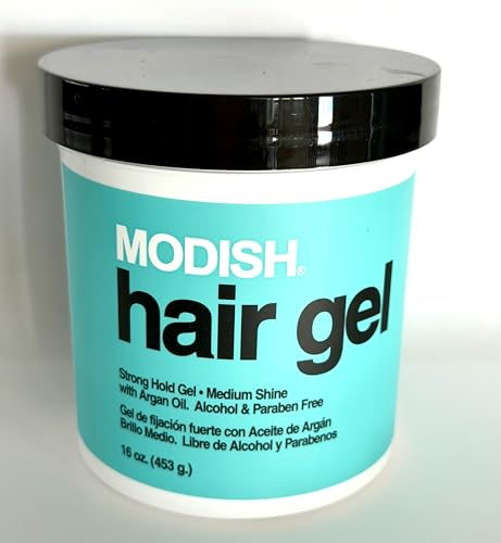 Strong Hold Hair Gel with Argan Oil - Alcohol Free, Humidity Resistant, 16 oz Set