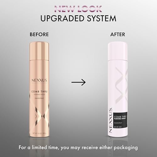 Nexxus Flexible Hold Hairspray Comb Thru for a Lightweight, Brushable Hold, with StyleProtect Technology 10 oz