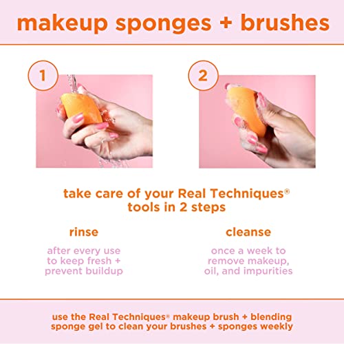 Real Techniques Premium Sponge Case, Protects Beauty Sponges, Easy To Store, Travel Sized & Durable, Perfect For Makeup Blending Sponges On-The-Go, Vegan & Cruelty-Free, 1 Count
