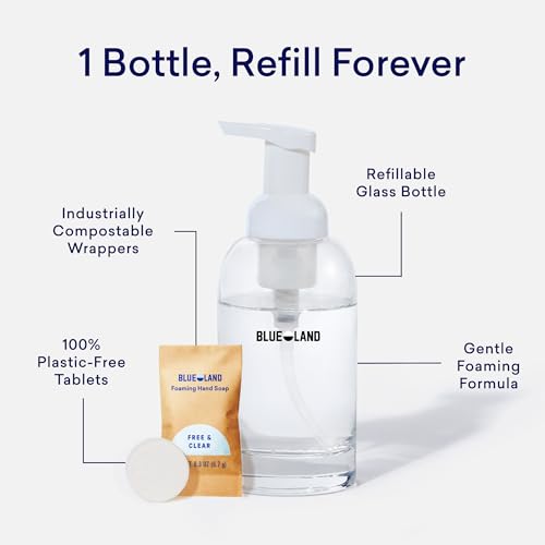 BLUELAND Classic 4-Pack Refillable Foaming Hand Soap Tablets - Variety Scents