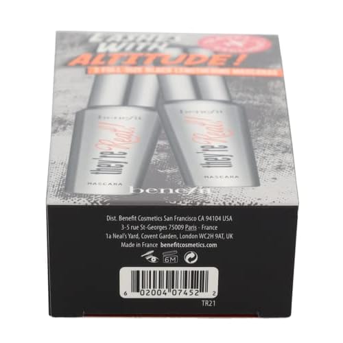 Benefit Cosmetics They're Real Beyond Mascara Duo Set Black, 0.3 Ounce (Pack of 2)