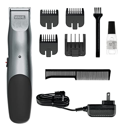 Wahl Groomsman Beard Trimmer Corded & Cordless with Silver/Black Finish