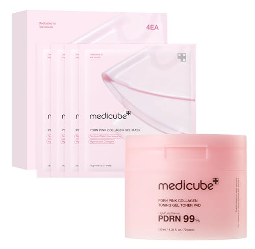 PDRN Collagen Gel Mask and Toner Pads Duo for Bright, Firm Skin