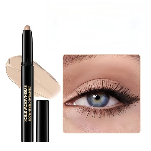 MAEPEOR 10 Colors Cream Eyeshadow Stick Silky Smooth Matte Shimmer Eyeshadow Pen Waterproof and Long Lasting Shadow Pencil for Girls and Women (Color 03)