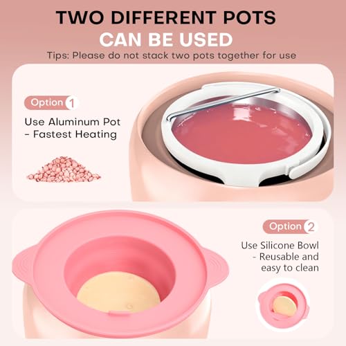 Blush Waxing Kit for Full Body Hair Removal with Digital Warmer & Natural Beads