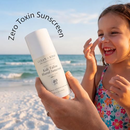 Kids Mineral Sunscreen SPF 40 Vanilla No White Cast 3.4 Fl Oz - Clean + Kind