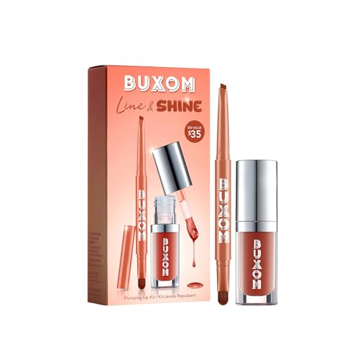 Buxom Power Line Plumping Lip Liner Smooth Spice Liner Moscow Mule Lip Oil Gift Set 0.3g