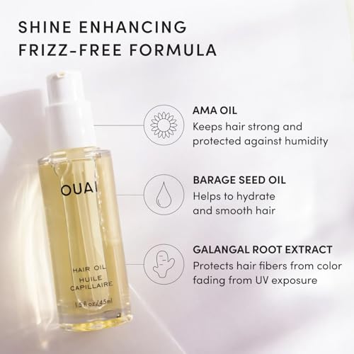 OUAI Hair Oil 1.5 Fl Oz Lightweight Heat Protectant & Frizz Control
