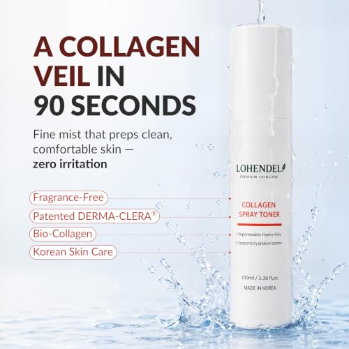 Collagen Face Toner Spray for Sensitive Skin - Hydrating & Calming Korean Skincare