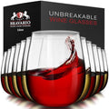 16 oz Unbreakable Plastic Wine Glasses Set of 12 - Shatterproof Tritan Drinkware