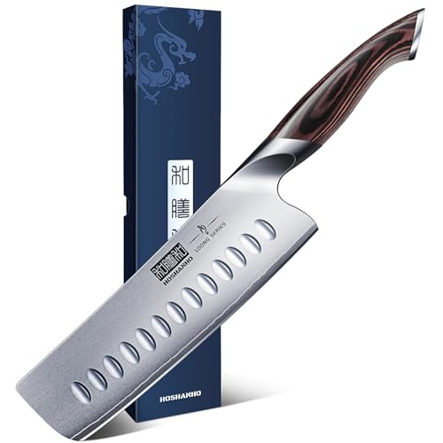 HOSHANHO 7 Inch Nakiri Knife - Ultra Sharp Japanese Kitchen Chef Knife
