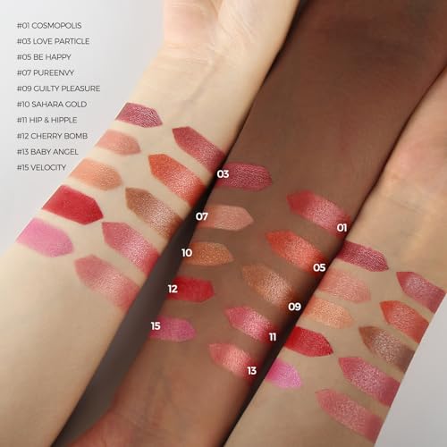 Anglicolor Metallic Lipstick Set - Hydrating Creamy Lip Colors with Shimmer