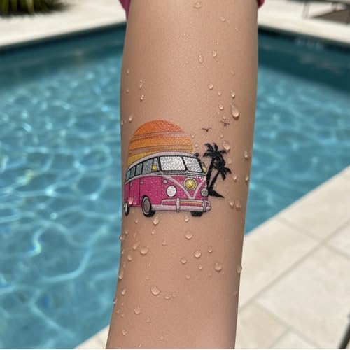 PapaKit 36 Pc Transportation Temporary Tattoo Set - 18 Individually Wrapped Sheets | Vehicle Birthday Party Favors, Goodie Bag Fillers, School Rewards