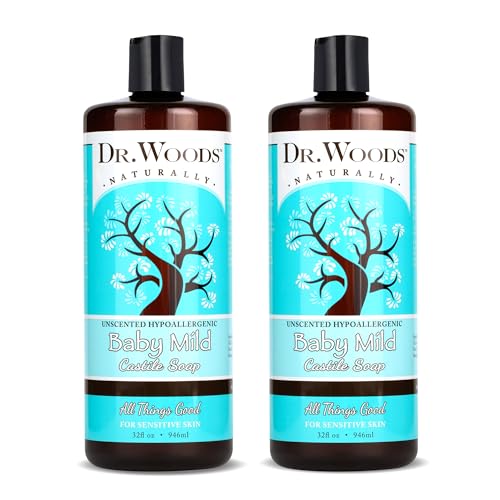 Unscented Baby Mild Castile Liquid Soap - 32 Fl Oz Pack of 2