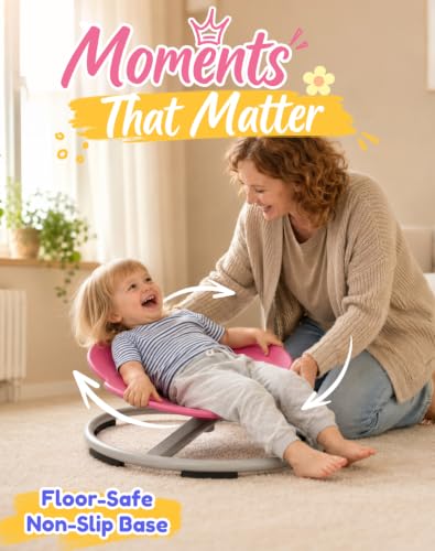 Pink Petal Sensory Spinning Chair for Autistic Kids & Teens - Oranmew