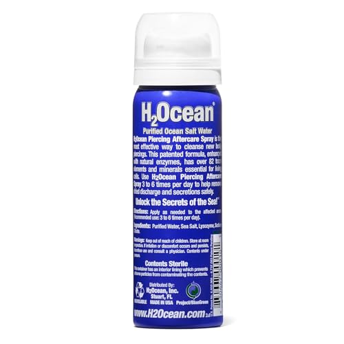 Piercing Aftercare Spray with Sea Salt and Enzymes - 1.5 oz, Pack of 2