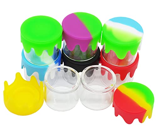 6ml Silicone Glass Wax Containers Airtight Concentrate Jar (100)