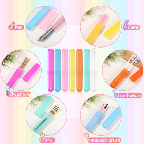 30 Pcs Portable Toothbrush Cases for Kids - Colorful Travel Toothbrush Holders