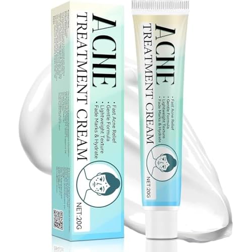 Acne Treatment for Face, Acne Cream, Pimple Cream Suitable for All Skin, Blemish Care Cream for Face and Body, Gentle Daily Skin Care for Oily & Blemish-Prone Skin, Helps Improve Skin Appearance