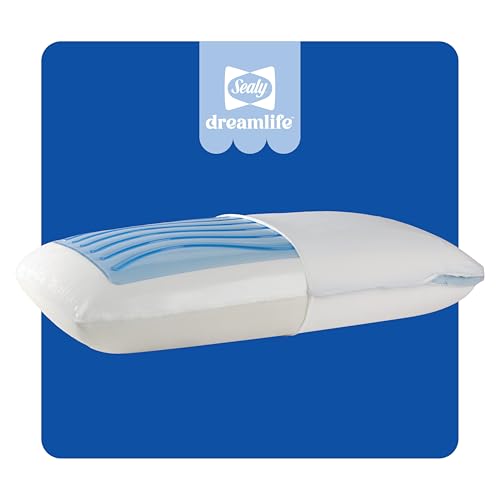 Sealy Dreamlife King Size Cooling Gel Memory Foam Pillow with Washable Cover