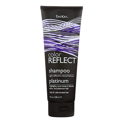 Shikai Color Reflect Platinum Shampoo 8oz Pack of 2 - Cool Tones for Blonde & Gray Hair